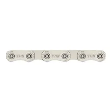 CHAINE VELO 12V. VTT/VAE YBN FLATTOP ARGENT RENFORCE 136 MAILLONS COMPATIBLE SHIMANO ET SRAM