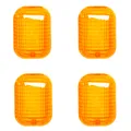 CABOCHON CLIGNOTANT SCOOT ADAPTABLE PEUGEOT 50 TREKKER, SQUAB AV+AR ORANGE (x4) -REPLAY