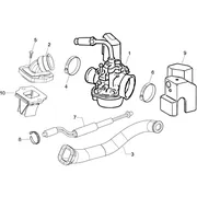 Carburateur complet - Raccord d'admission