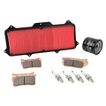 KIT ENTRETIEN MOTO ADAPTABLE HONDA 1000 CB R 2018>2024 PLAQUETTE METAL FRITTE (PACK 9 PIECES) -SELECTION P2R PREMIUM