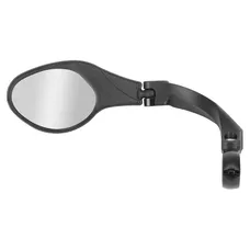 BICYCLE MIRROR LEFT NEWTON OVAL FOLDING MOUNTING KIT ON HANDLEBAR FOR E-BIKE AND SCOOTER (MIROIR 8,5X6 CM)