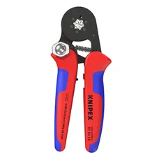 PLIERS A SERTIR PRO KNIPEX AUTO-AJUSTABLE FOR END CAP OF CABLE 180 mm WITH GRIP ERGONOMIC (97 53 14) -MADE IN GERMANY
