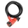 ANTIVOL VELO SPIRAL A CLE NEWTON DIAM 10 mm LONG 1,50 M NOIR/ROUGE (AVEC SUPPORT + 2 CLES) -NIVEAU SECURITE 4