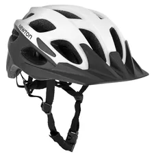 CASQUE VELO ADULTE NEWTON VTT SPARTUS BLANC/NOIR MAT TAILLE 55-58 REGLAGE MOLETTE 260 g