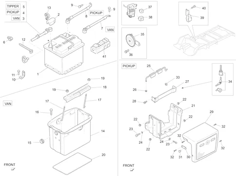 Relais - Batterie - Avertisseur sonore
