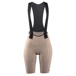 CYCLING SHORTS GIST WOMEN'S/WOMEN'S TORTORA BIB STRAPS TAUPE XS -5136
