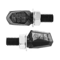CLIGNOTANT UNIVERSEL REPLAY XRUN 5 6 LEDS MICRO FUME/NOIR (L 24mm / H 13mm / L 16mm) (HOMOLOGUE CE) (PAIRE)