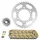KIT CHAINE ADAPTABLE DUCATI 696 MONSTER 2008>2014, MONSTER + ABS 2009>2012, MONSTER + 2009>2012 520 15x45 (DIAM COURONNE 100/124/11) (DEMULTIPLICATION ORIGINE) -AFAM