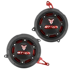 PROTECTION/COUVRE CARTER MOTO POUR YAMAHA 700 MT-07 2014>2020 ALU CNC ANODISE NOIR/ROUGE (PAIRE) -AVOC
