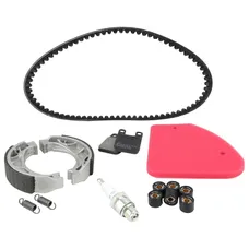 KIT ENTRETIEN SCOOT ADAPTABLE PEUGEOT 50 TKR (FREIN AV AJP), TREKKER (FREIN AV AJP), SPEEDFIGHT (FREIN AV AJP), BUXY (FREIN AV AJP) (PACK 6 PIECES) -SELECTION P2R PREMIUM