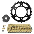 KIT CHAINE ADAPTABLE SUZUKI 750 GSX S 2017>2021 525 17x43 (DIAM COURONNE110/130/10.25) (DEMULTIPLICATION ORIGINE) -AFAM