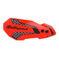 PROTEGE MAIN MOTO MX FLOW HONDA 250 CR 2007>, 250 CRF 2020>, 450 CRF 2009> (FIXATION UNIVERSEL GUIDON + FIXATION SPECIFIQUE VEHICULE) VERSION OUVERTE ROUGE/NOIR -POLISPORT