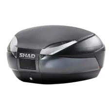 TOP CASE SHAD SH48 GREY DARK 48L WITH PLATE (CAPACITY 2 FULL-FACE HELMET) (L61XH31XP46CM) WITH COVER + DOUBLE BACKREST (LIMITED OFFER) (D0B48306R)