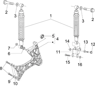 Suspension arrière - Amortisseur/s