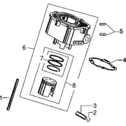 Ensemble cylindre-piston-axe de piston
