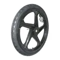 ROUE REMORQUE VELO 20" MOYEU FUSEE BATON PLASTIC NOIR AVEC PNEU - AVEC CATADIOPTRE