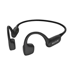 ECOUTEUR OREILLE LIBRE/CASQUE CONDUCTION OSSEUSE RIXUS PRO BLUETOOTH 6.0 NOIR 180 mAh, AUTONOMIE 8H, IPX8 : COMPATIBLE NATATION (INCLUS CABLE USB-C) -RXBH38