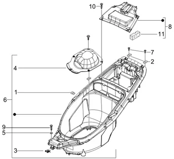 Logement casque - Dessous de selle