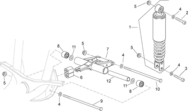 Suspension ar. - Bielle