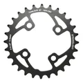 MTB CHAINRING 4-BOLT DIA. 64 FOR SHIMANO XT M785 STRONGLIGHT DOUBLE 28T INNER BLACK (FOR OUTER 40/42T) NOT THREADED - THICKNESS 3.5 mm 10-SPEED