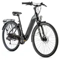 VELO ELECTRIQUE/VAE CITY 28 LEADER FOX INDUKTORA MIXTE NOIR 7V MOTEUR ROUE AR BAFANG 36V 45Nm BATTERIE 15Ah (18'' - H46cm - TAILLE M - POUR ADULTE DE 168cm à 178cm)