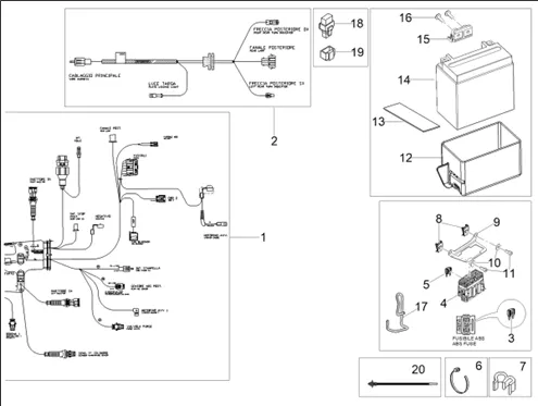 Circuit electrique arrière
