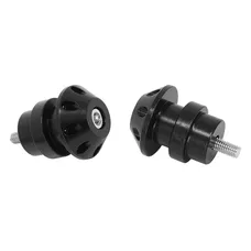 DIABOLO MOTO M6 ALU CNC TETE FRAISEE NOIR (PAIRE) -AVOC