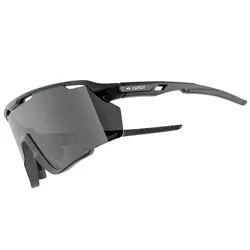 CYCLING GLASSES ADULT GIST NOVA MONTURE BLACK VERRE FUME POLYCARBONATE (PROTECTOR 100% CONTRE UVA, UVB, UVC AND LUMIERE BLEUE) COMPATIBLE CLIP VERRES CORRECTEURS REF 225388