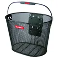FRONT BASKET STEEL NID ABEILLE KLICKFIX 16L BLACK WITH ANSE MOUNTING KIT ON HANDLEBAR (36X27X25CM) WITH PLATINE PLASTIC (SUPPLIED WITHOUT MOUNTING KIT)