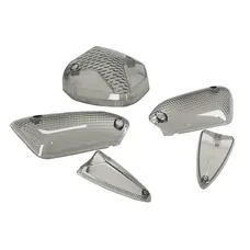 CABOCHON FEU ARRIERE/CLIGNOTANTS SCOOT ADAPTABLE MBK 50 NITRO 2013> / YAMAHA 50 AEROX 2013> AV/AR FUME (KIT 5 PIECES) -P2R