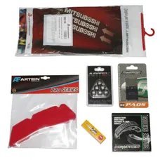 KIT ENTRETIEN SCOOT ADAPTABLE GILERA 50 STALKER 1997>2011/PIAGGIO 50 TYPHOON 1998>2009 (PACK 6 PIECES) -SELECTION P2R PREMIUM