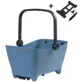 PANIER ARRIERE PLASTIC BASIL BUDDY BLEU POUR CHIEN (37,5x22,5x22 cm) (LIVRE AVEC FIXATION ETAU PORTE BAGAGE) COMPATIBLE SYSTEME MIK -MAX 15 kg