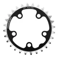 ROAD CHAINRING 5-BOLT DIA. 74 STRONGLIGHT 28T TRIPLE BLACK ALUMINIUM 7075 9/10-SPEED