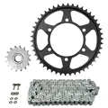 KIT CHAINE ADAPTABLE YAMAHA 600 FZ6 S FAZER 2004>2007, FZ6 S2 FAZER 2007>2009, FZ6 S2 2007>2010 530 16x46 (DIAM COURONNE 110/130/10.25) (DEMULTIPLICATION ORIGINE) -AFAM