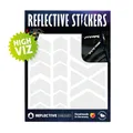 AUTOCOLLANT/STICKER REFLECHISSANT POUR VELO, CASQUE MODELE FLECHE/CHEVRON BLANC (PLANCHE) -REFLECTIVE BERLIN