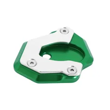 EXTENSION/AGRANDISSEUR BEQUILLE LATERALE MOTO POUR KAWASAKI 900 Z900, 650 Z650 ALU CNC VERT/ARGENT -AVOC
