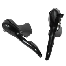 LEVIER/MANETTE ROUTE PATIN MICROSHIFT 7V. DOUBLE ALU NOIR COMPATIBLE SHIMANO (PAIRE SACHET POUR ATELIER)