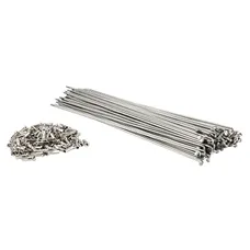 SPOKE STAINLESS STEEL SILVER VELOX MACH 1 2,3 mm L 238 mm HEAD ANGLED WITH NUT (BOX OF 100)