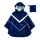 PONCHO/CAPE ANTI PLUIE ADULT URBAN MOOV PREMIUM BLUE MARINE WATERPROOF REFLECTIVE WITH CAPUCHE COMPATIBLE HELMET - SIZE L