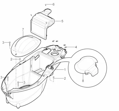 Logement casque - Dessous de selle