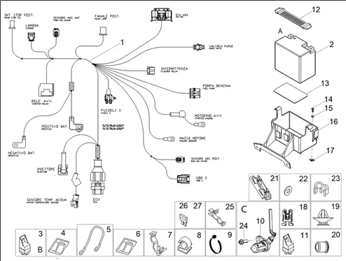 Circuit electrique arrière