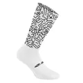 SOCKS/ANKLE SOCKS SUMMER GIST VELA MOTIF BLACK AND WHITE 43/47 ANTIBACTERIEN - HEIGHT 20 cm (PAIR) -5857