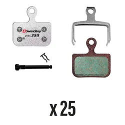 PLAQUETTE DE FREIN ROUTE / VTT SRAM RED ET FORCE eTaP AXS, LEVEL ULTIMATE ET TLM B1 (SWISSSTOP ORGANIC - DISC 35E) (VENDU PAR 25) - COMPATIBLE VAE