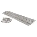 SPOKE STAINLESS STEEL SILVER VELOX MACH1 2 mm L 258 mm HEAD ANGLED WITH NUT (BOX OF 100)
