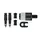 ADAPTER TUBELESS VALVE PRESTA VERS SCHWALBE CLIK VALVE VALVE CORE REMOVABLE + ADAPTER HEAD OF PUMP (SOLD AS A PAIR CARDED)
