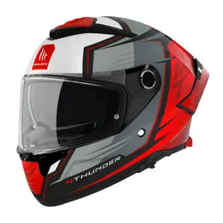 CASQUE INTEGRAL MT HELMETS THUNDER 4 SV PENTAL B5 GRIS/ROUGE MAT L (DOUBLE ECRANS / PINLOCK READY / FOGOFF READY) (ECE 22.06)