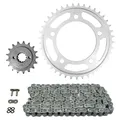 KIT CHAINE ADAPTABLE HONDA 750 VT C SHADOW 1997>2008, VT C SHADOW AERO 2009, VT C2 SHADOW 1997>2001 525 17x41 (DIAM COURONNE 112/138/12.25) (DEMULTIPLICATION ORIGINE) -AFAM