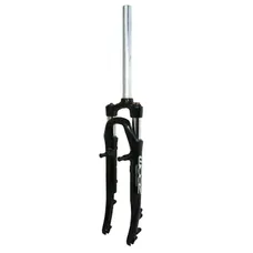 TREKKING FORK 28 " 700X35 ZOOM 730 ALUMINIUM RESSORT BLACK DEB. 50 mm PIVOT LISSE 1"1/8-28,6 OUTER COMPATIBLE V-BRAKE/DISC