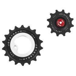 DERAILLEUR JOCKEY WHEEL AOPW TRIPEAK 12-18 TEETH CERAMIC 12X1-SPEED SRAM AXS XPLR RED/FORCE/RIVAL SILVER (SET OF 2) (WARRANTY 4 YEARS)
