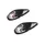 ECLAIRAGE DECO REPLAY GOUTTE D'EAU FENDER TRANSPARENT/CARBONE AMPOULE ORANGE (L 62mm / H 23mm / L 18mm) (PAIRE) **